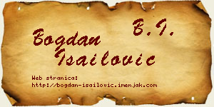 Bogdan Isailović vizit kartica